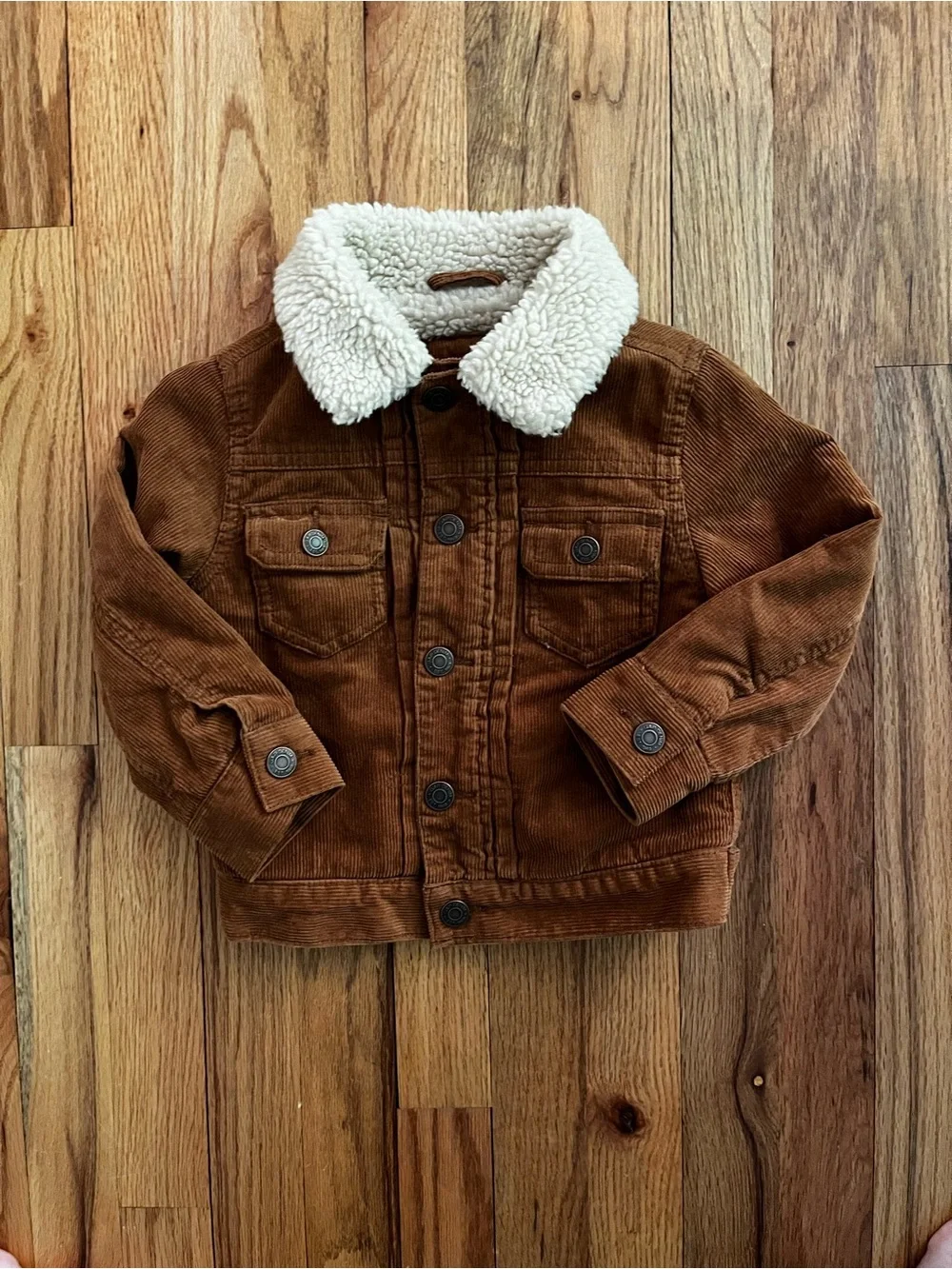 GAP BabyGap Sherpa lined Corduroy Jacket - Brown